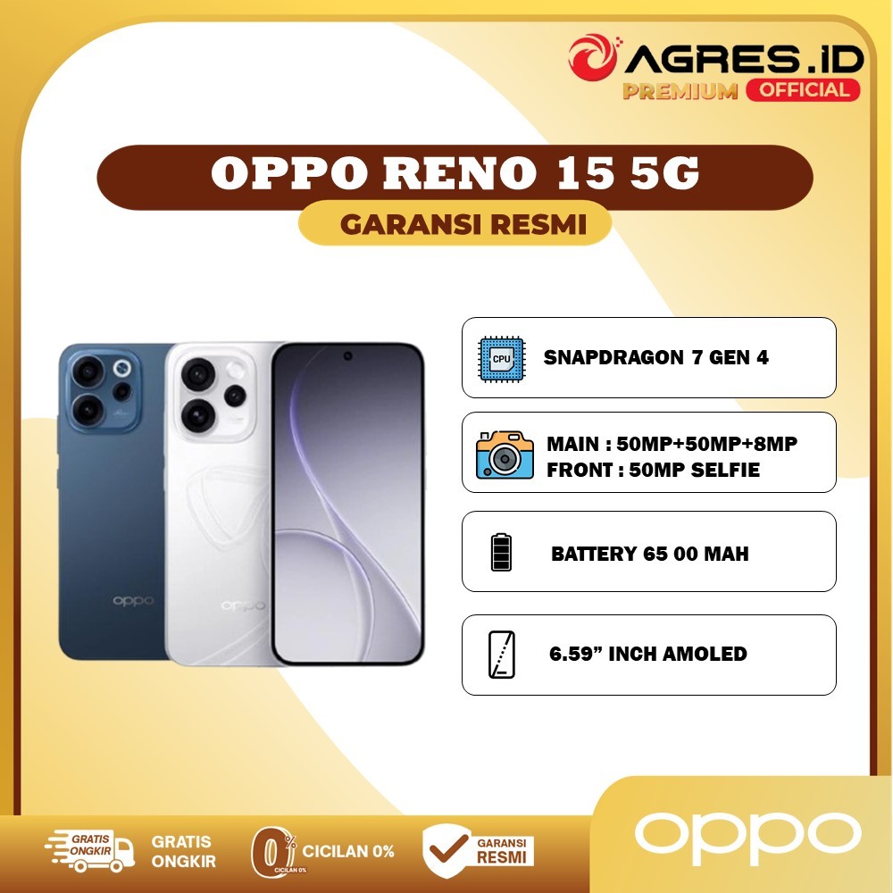 OPPO Reno 15 5G 8GB/256GB I 12GB/256GB Garansi Resmi OPPO Indonesia