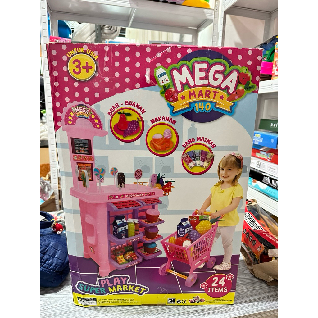 MegaMart Mainan Anak Supermarket Troly