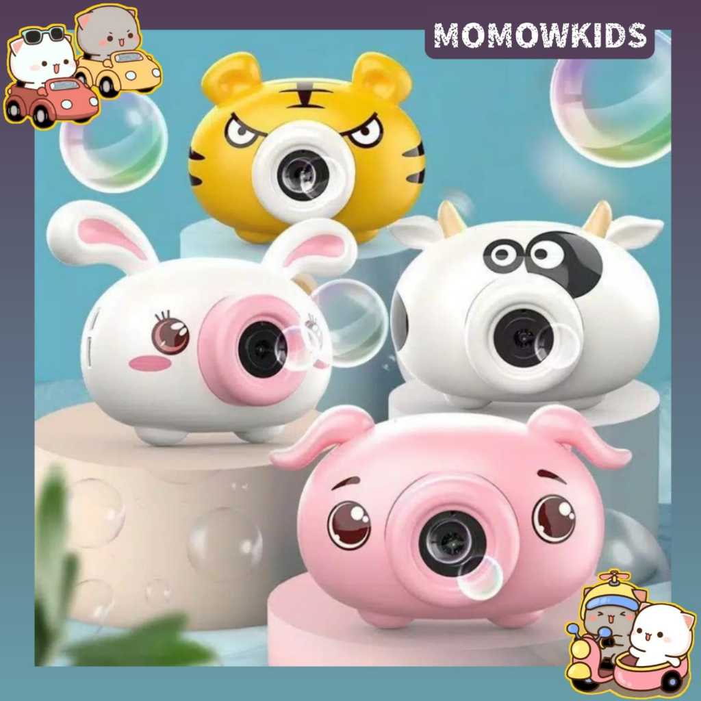 [MOMOW] Bubble camera bear mainan kamera balon sabun | Mainan gelembung
