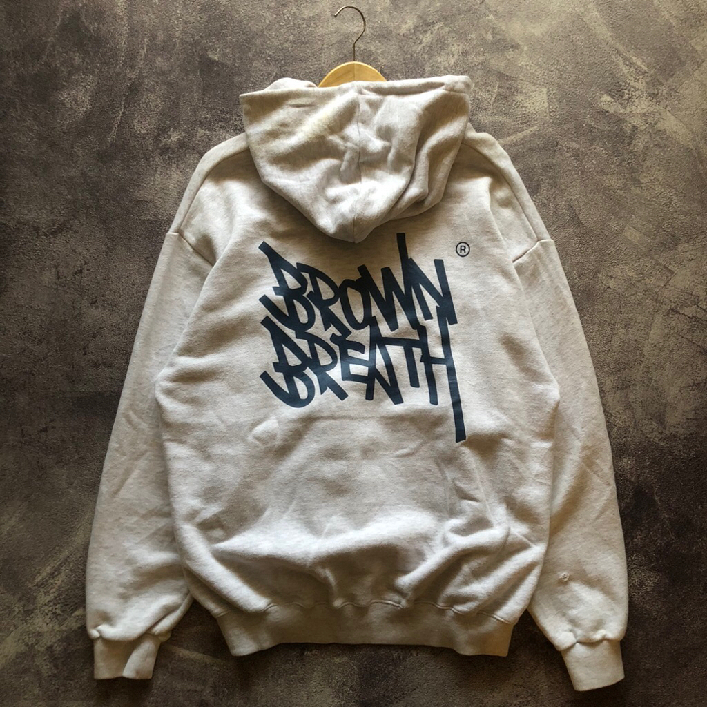 Hoodie BROWN BREATH Scnnd Size fit XL,Hoodie brown breath big logo big back print small logo small p
