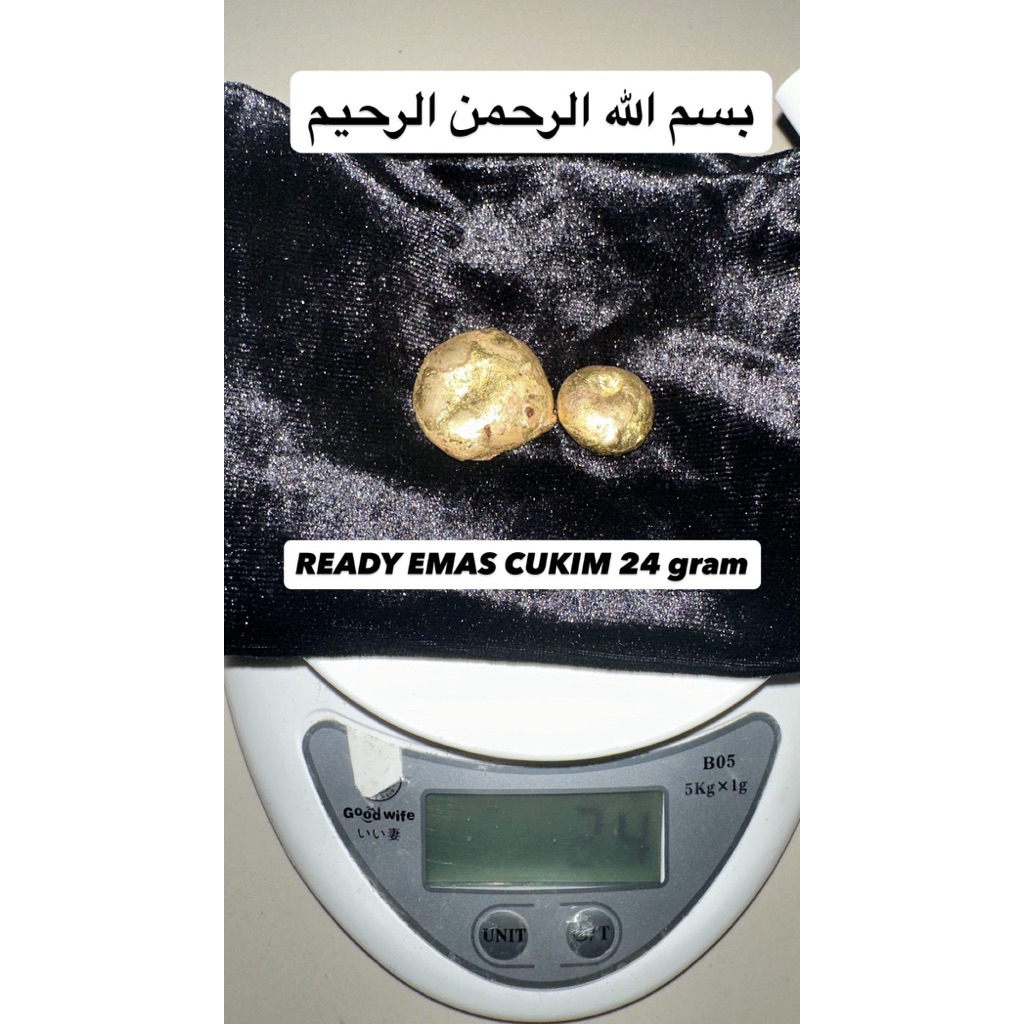 Emas cukim 24 gram ready