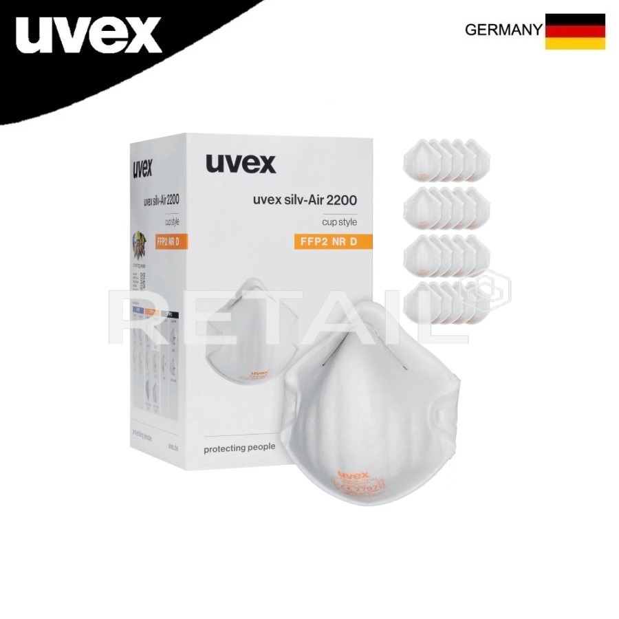 Uvex Masker Breating Protection Art 8732200 SILV-AIR C 2200 FFP2