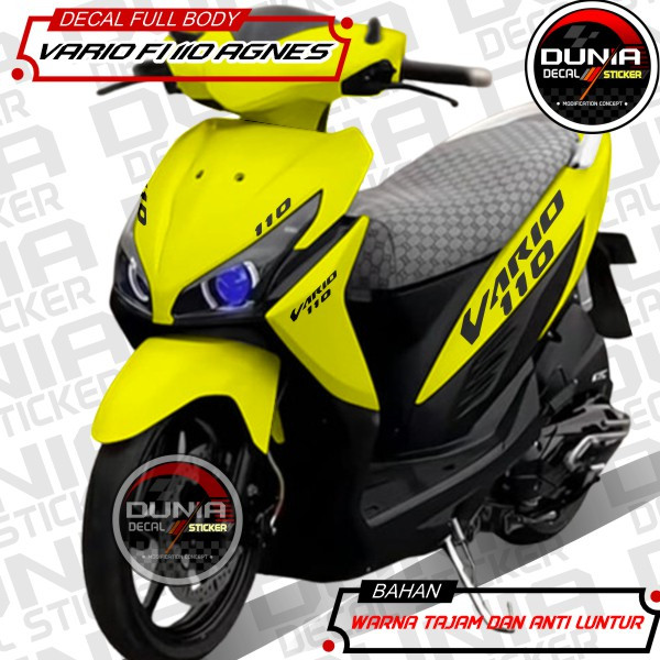 Decal Vario 110 FI Stiker full body Honda Vario 2014 - 2019 sticker motor vario agnes motif Polos CO