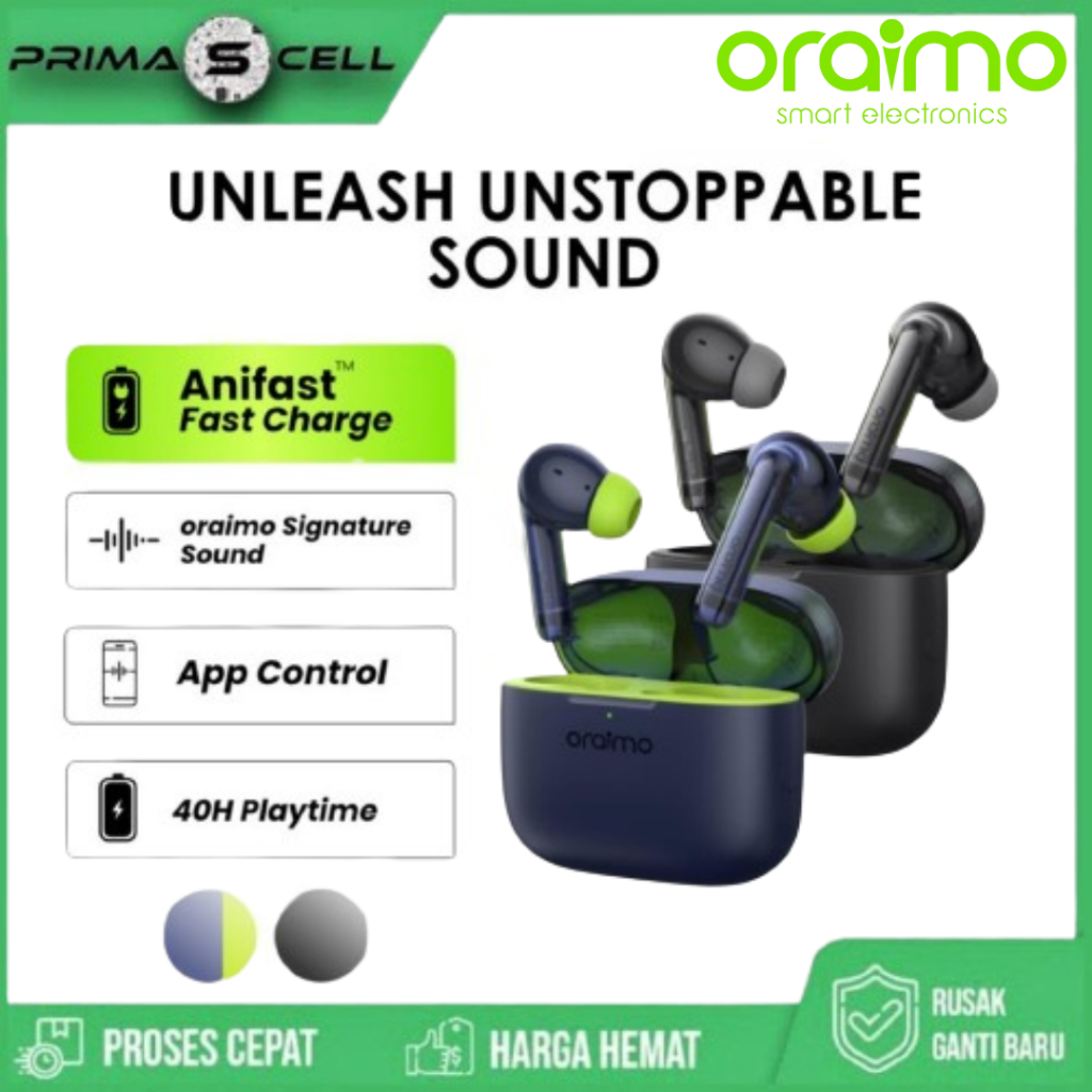 Oraimo TWS Earphone Bluetooth v5.3 Freepods Lite Waterproof OTW-330