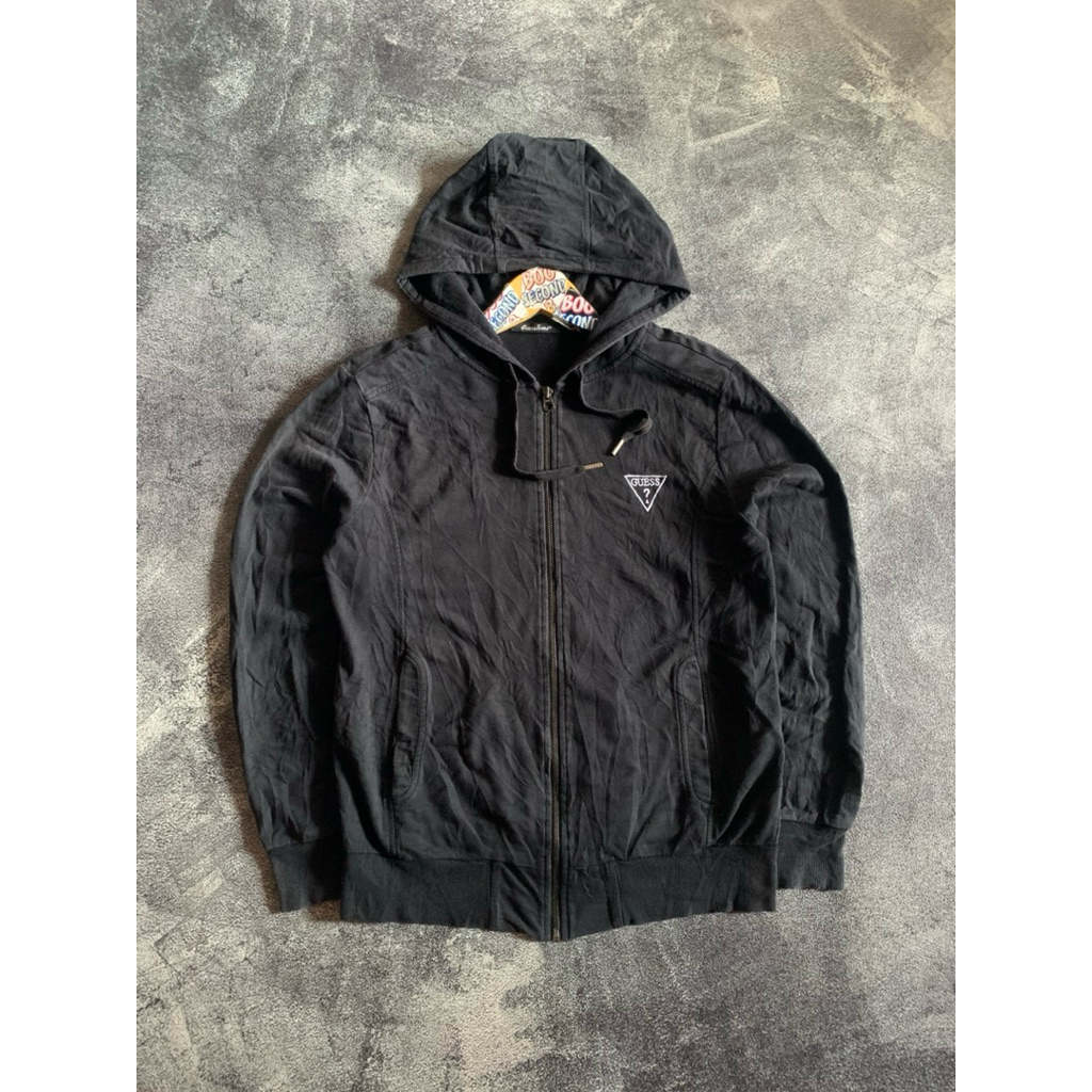 zip hoodie guess