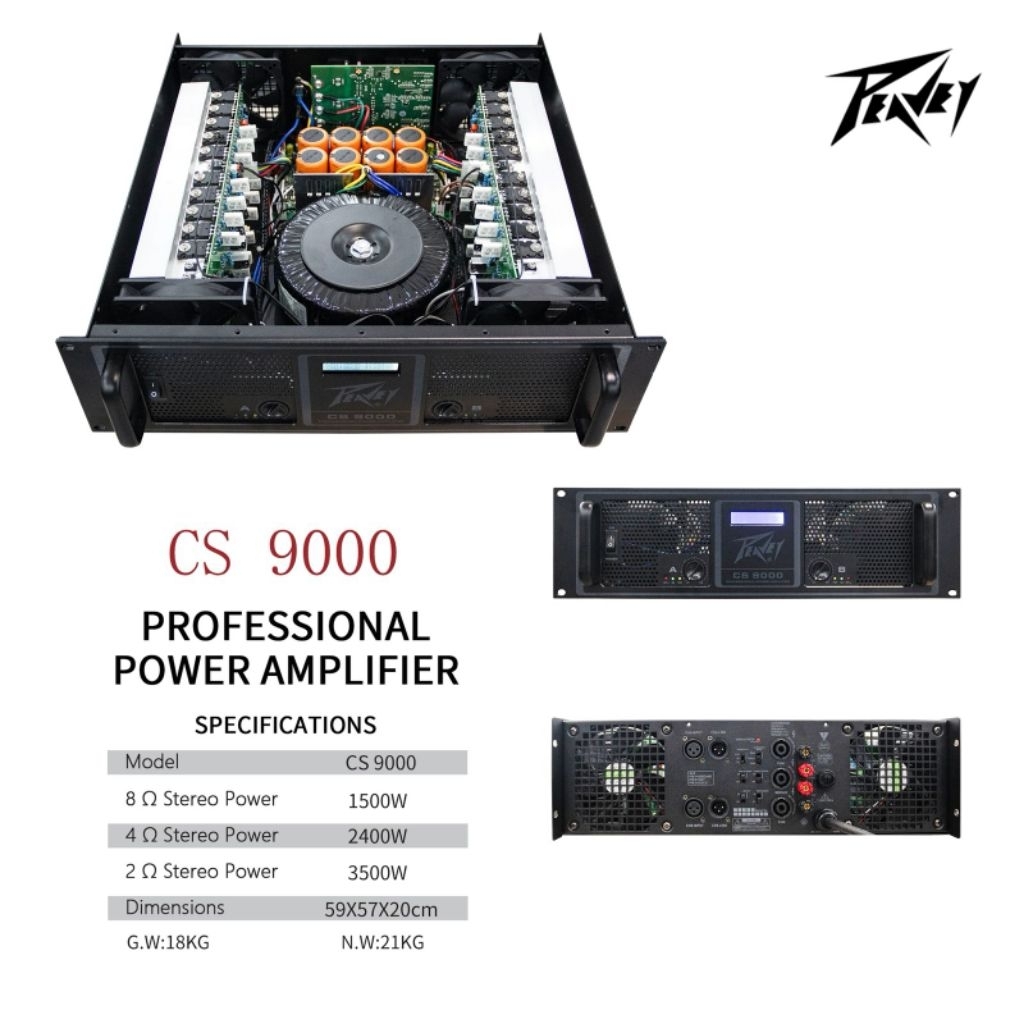POWER AMPLI PEAVEY CS9000 KUALITAS GRADE A PEAVEY CS 9000