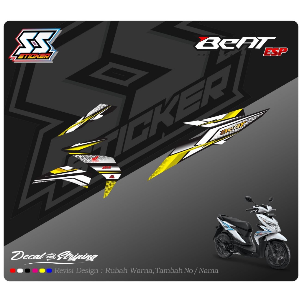 Striping Stiker Motor Beat Esp Custom Design 45
