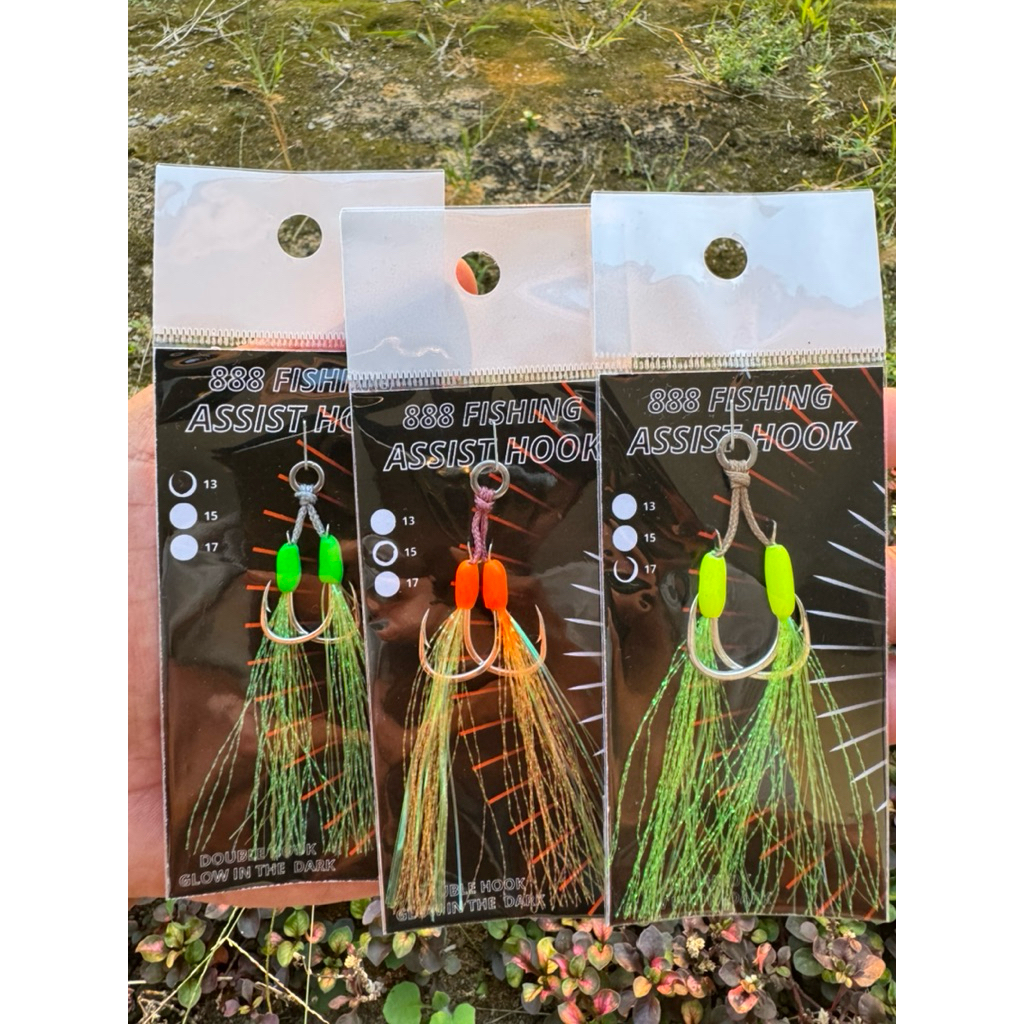 Assist Hook Metal Jig GID, Double Hook, Mata kail Metal Jig, Assist Hook