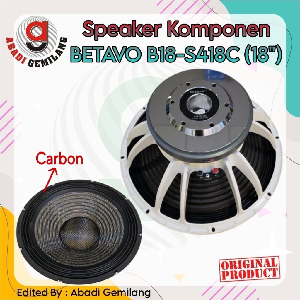 Speaker Komponen BETAVO B18-S418C 18inch/Speaker Komponen BETAVO B18S418C ORIGINAL