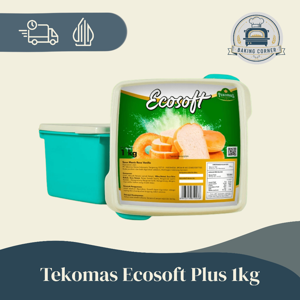 TEKOMAS ECOSOFT PLUS 1KG PELEMBUT DAN PENGEMPUK ROTI PREMIUM BREAD IMPROVER UNTUK DONAT BAKPAO DAN R