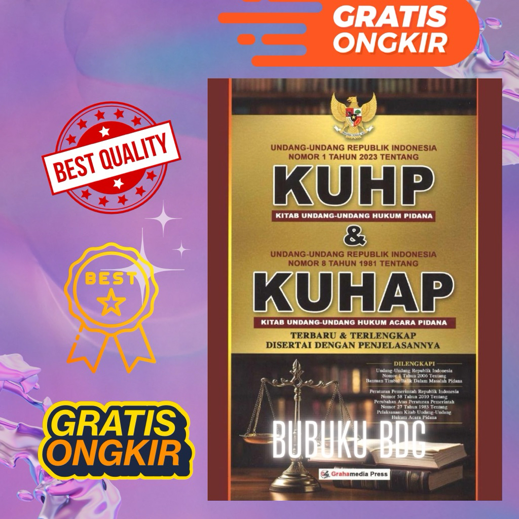 BUKU Original KUHP & KUHAP Kitab Undang - Undang Hukum Acara Perdata terbaru dan terlengkap disertai