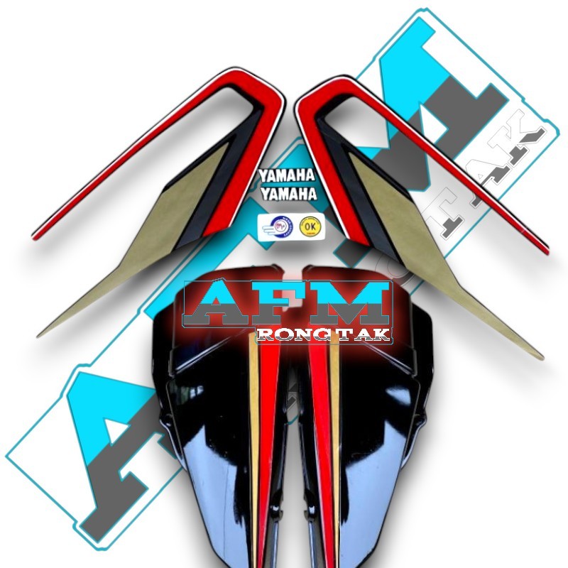 COVER BOK AKI RX KING HITAM FULLSET STRIPING RX KING 92 MERAH TEPONG AKI RX KING HITAM BOK AKI RX KI