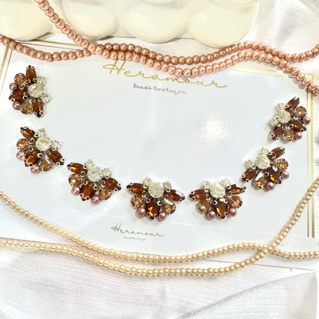 Heramour - Payet Instan Leher Payet Rangkai N50 Choco Brown Aksesoris Fashion Manik Kebaya dan Baju 