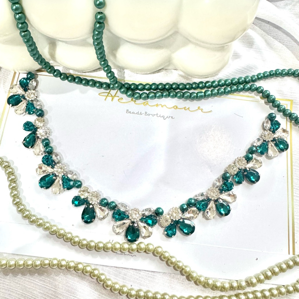 Payet Rangkai Mewah N40 Leher Kebaya Wanita Aksesoris Fashion