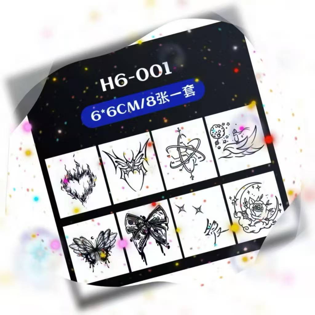 Tato Tangan Kecil 8 Gambar 8 Lembar Motif Beragam Tahan Lama Banyak Warna KODE H6