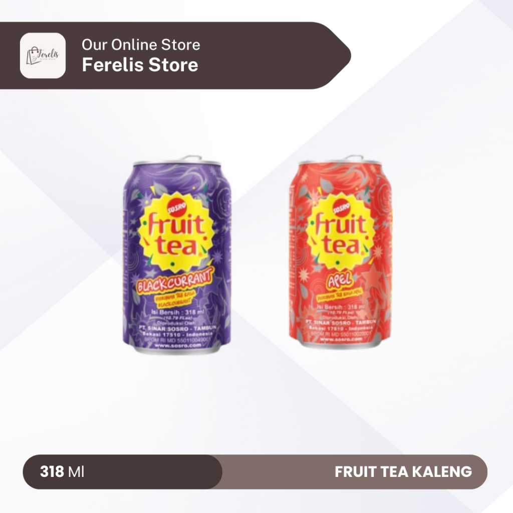 Fruit Tea Sosro Kaleng 318 Ml - [Satuan]