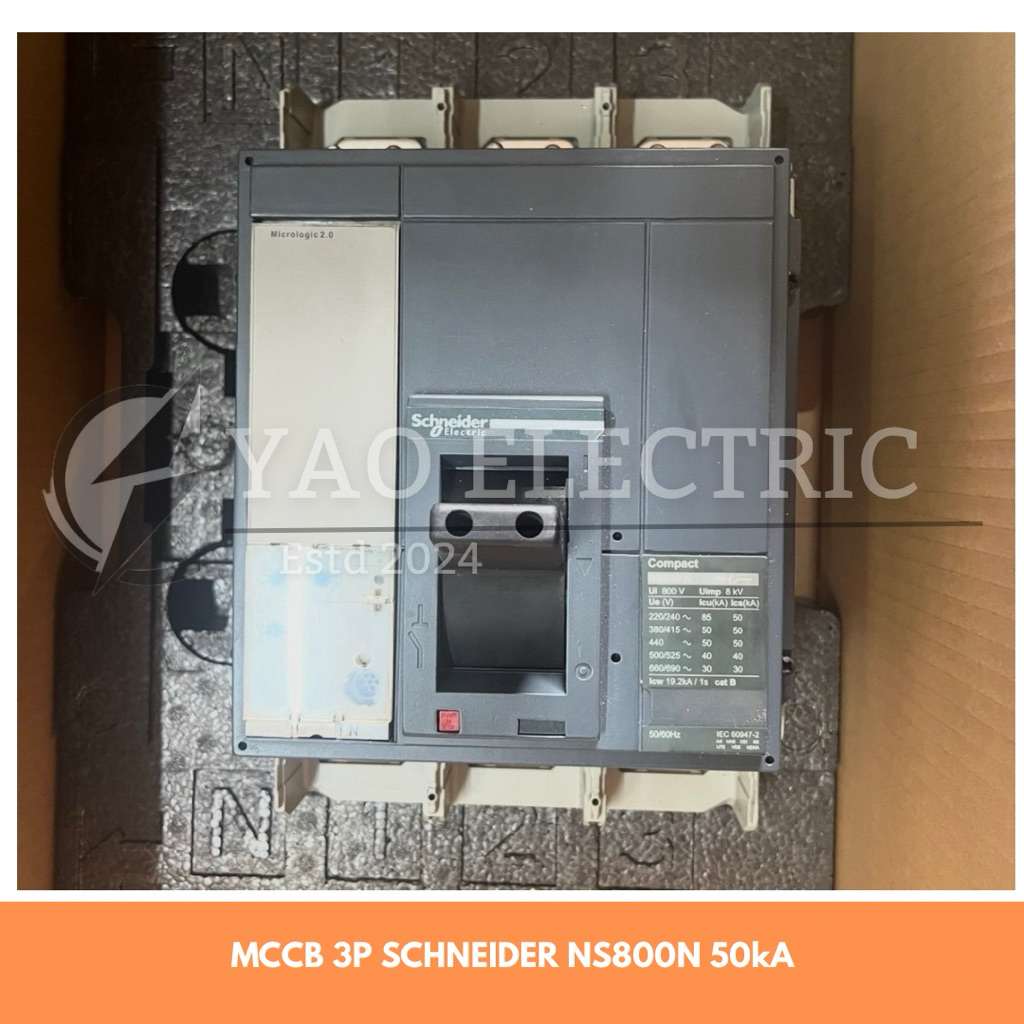 Schneider NS800N 50KA MICROLOGIC MCCB 3PHASE MOTORIZED -33466E