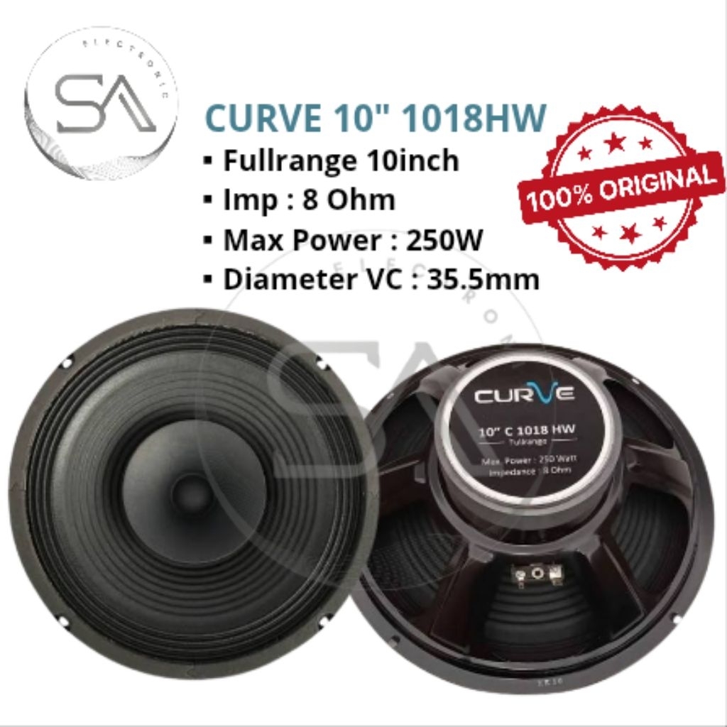 Speaker Curve 1018HW Fullrange 10inch sinar baja original