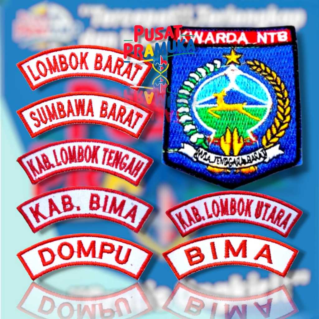 Logo Kwarda Kwarcab Pramuka NTB Bordir | Atribut Resmi Pramuka