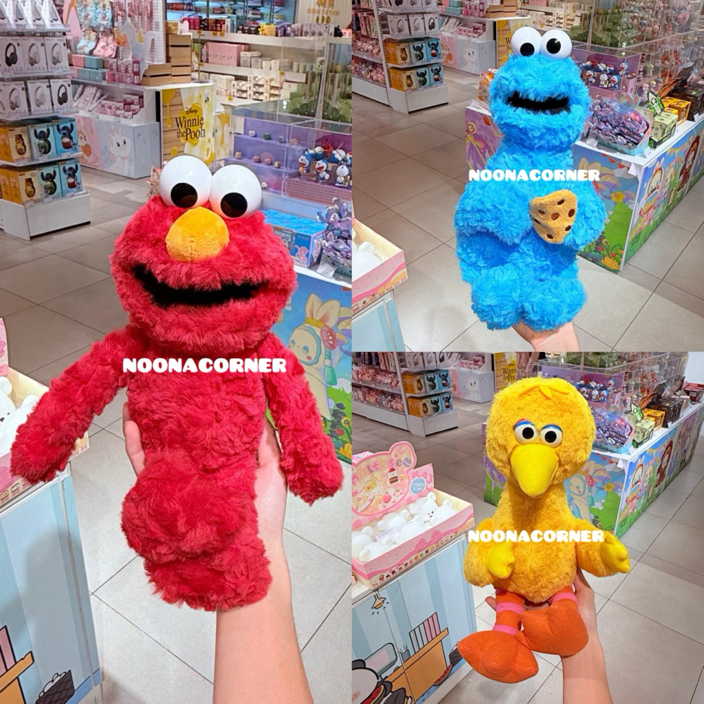 Ohsome x Sesame ‼️ Boneka Plush Sesame Street Basic Collections (Elmo / Cookie Monster / Big Bird / 