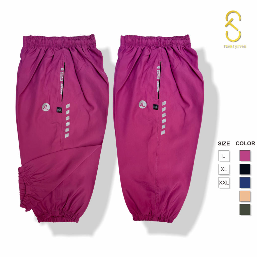 Celana Jogger Parasut 7/8 Wanita Pria Dewasa Bahan Despo - Celana Pendek Olahraga Senam Running Voli