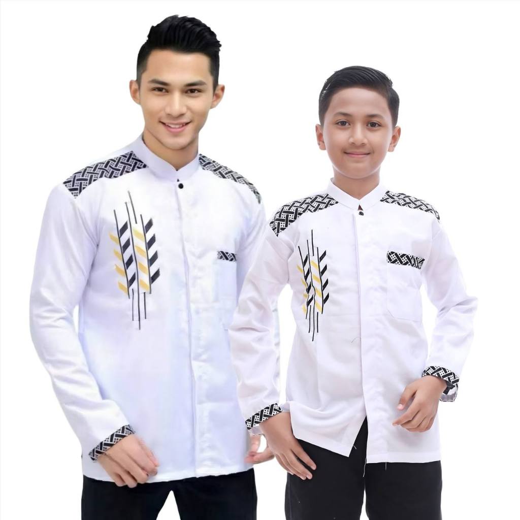 Baju Koko lengan panjang coupel anak dan ayah|| Koko anak dan dewasa