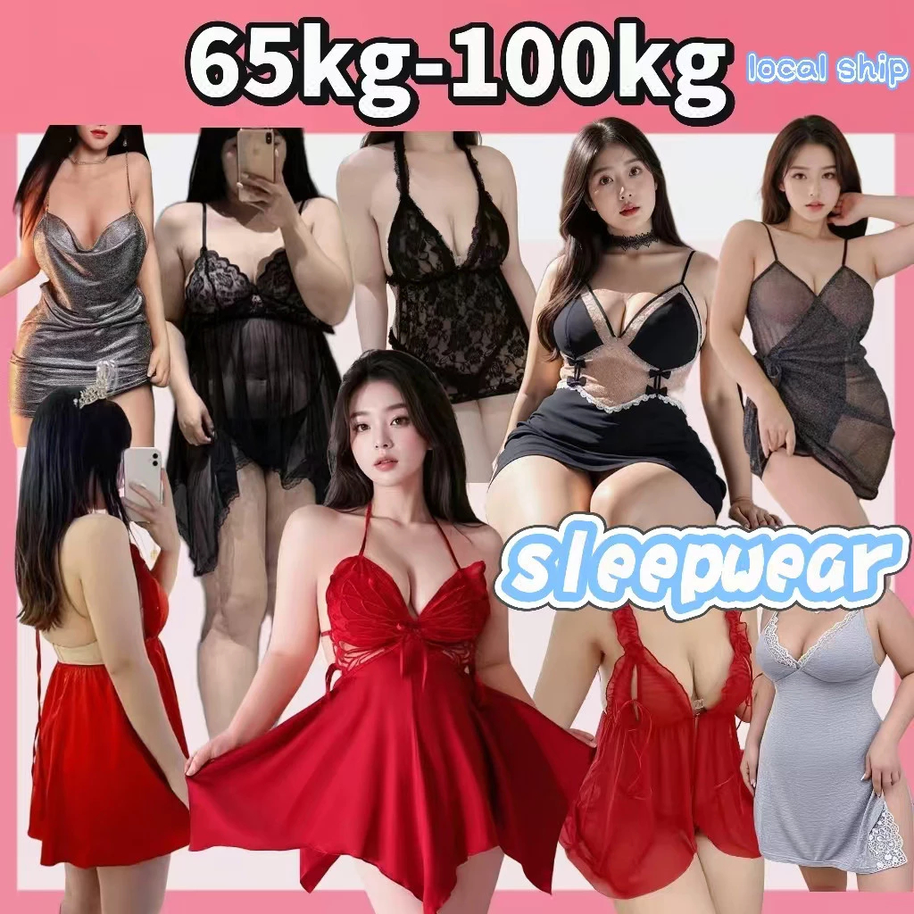 local delivery lingerie jumbo baju dinas malam wanita jumbo Piyama Oversize Wanita Dewas baju dinas 
