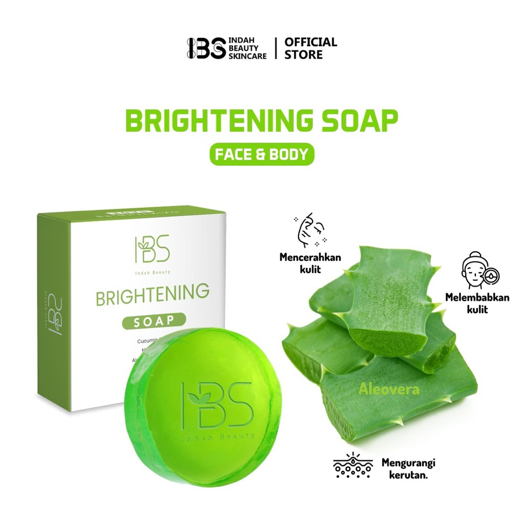 IBS Pembersih Wajah Brightening Soap Sabun flek hitam membandel (50gr x 1 pcs Hijau)