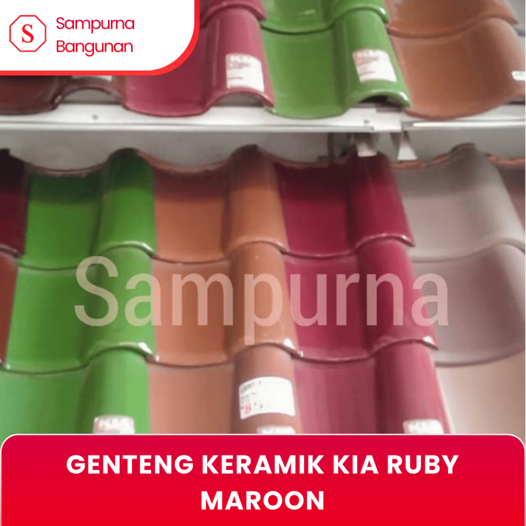 [PREMIUM LUXURY] Genteng Keramik KIA Ruby Maroon - Elegan, Kuat & Berkilau