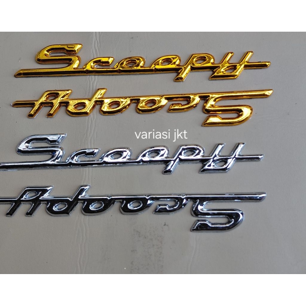 emblem logo timbul 3d Honda scoopy fi scoopy lama huruf gandeng