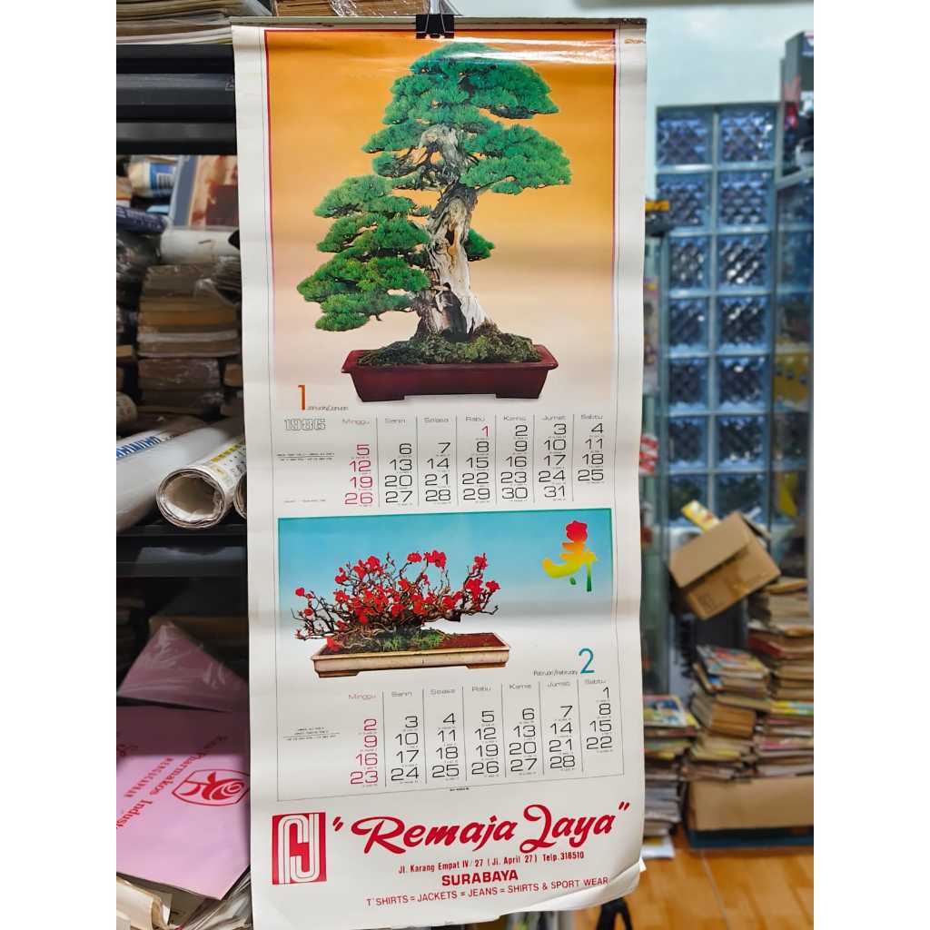 KALENDAR LAWAS KALENDER TAHUN 1984 1992 1994 rejeki baru Surabaya