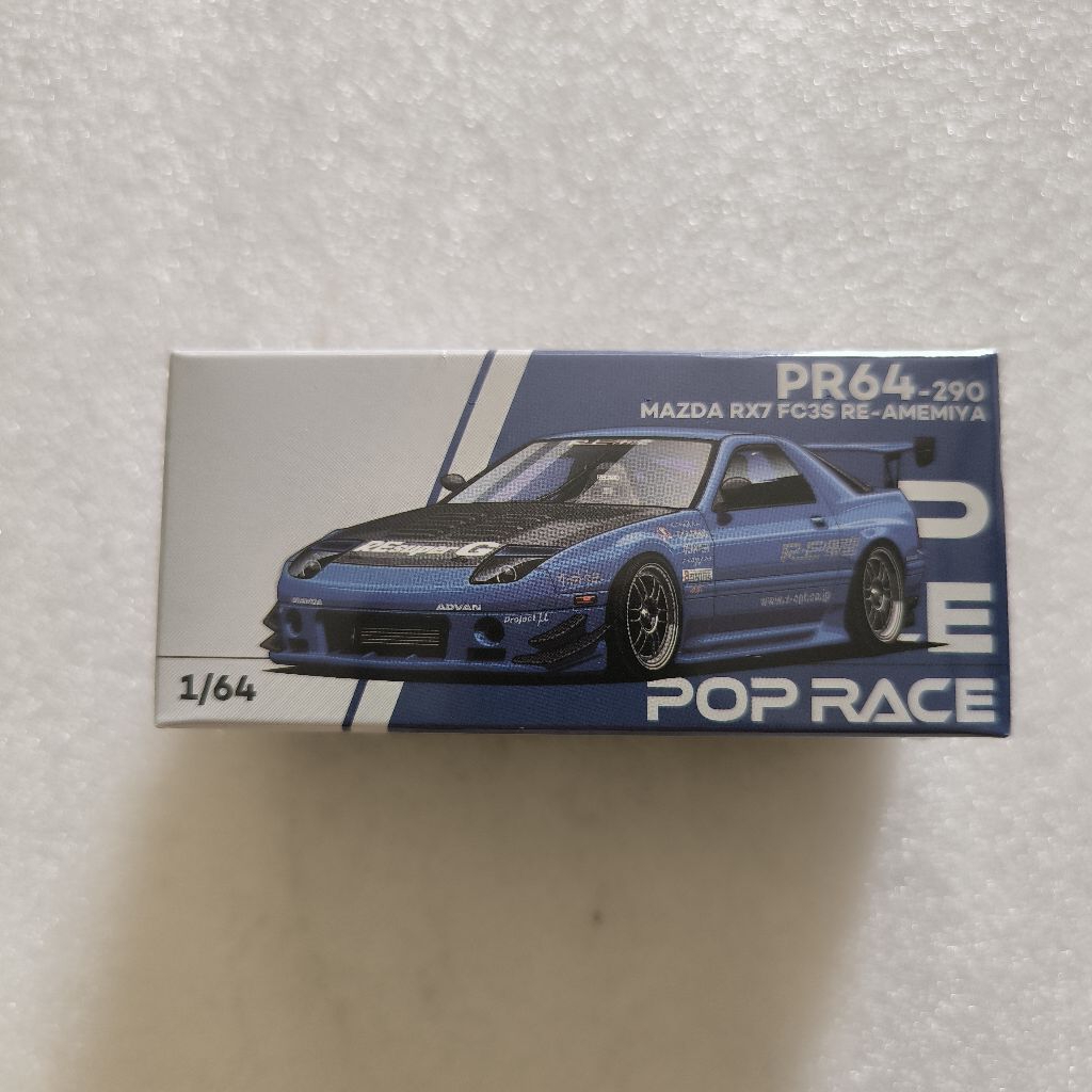 POP RACE 1/64 MAZDA RX-7 RX7 RX 7 ( FC3S ) RE-AMEMIYA BLUE