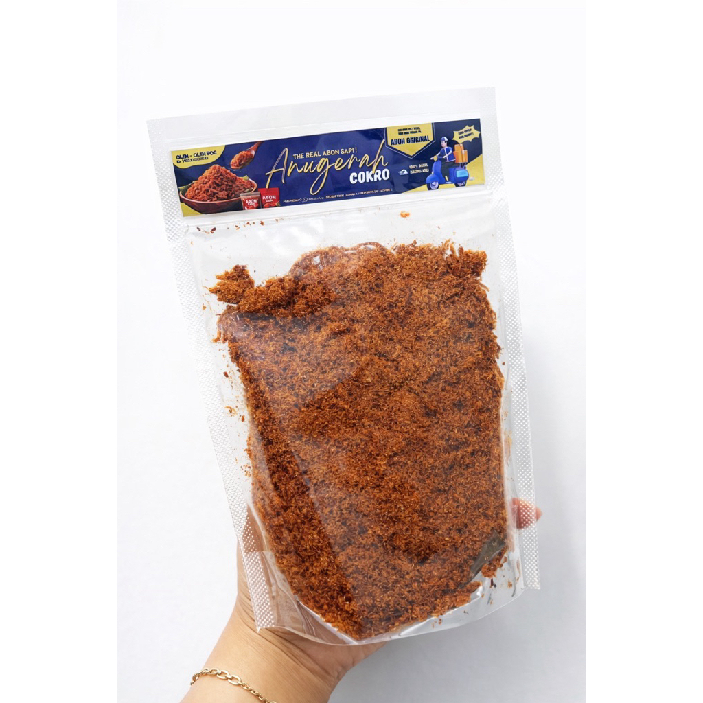 OLEH-OLEH KHAS SOLO ABON DAGING SAPI ORIGINAL 250gr ANUGERAH COKRO PEDAS DAN ORIGINAL