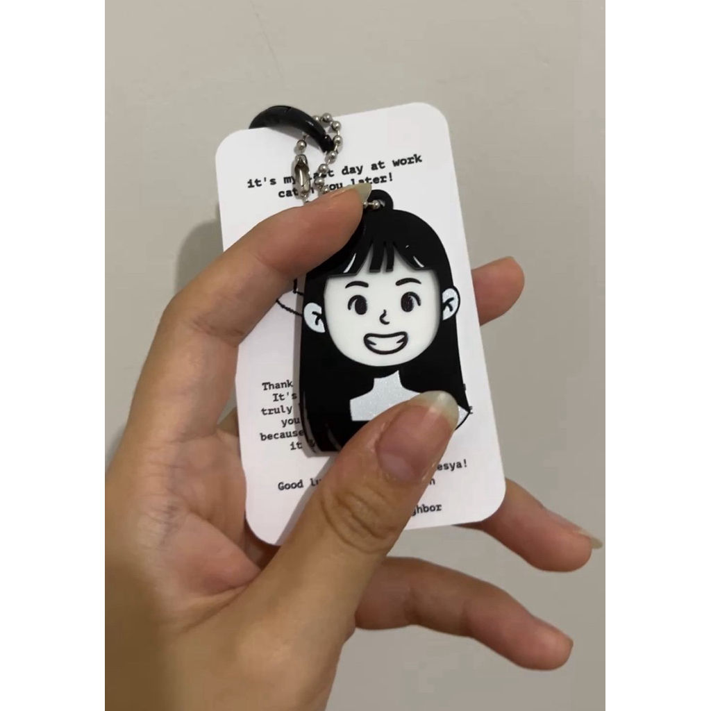 3D Charm Character Keychain Custom - Resign Gift