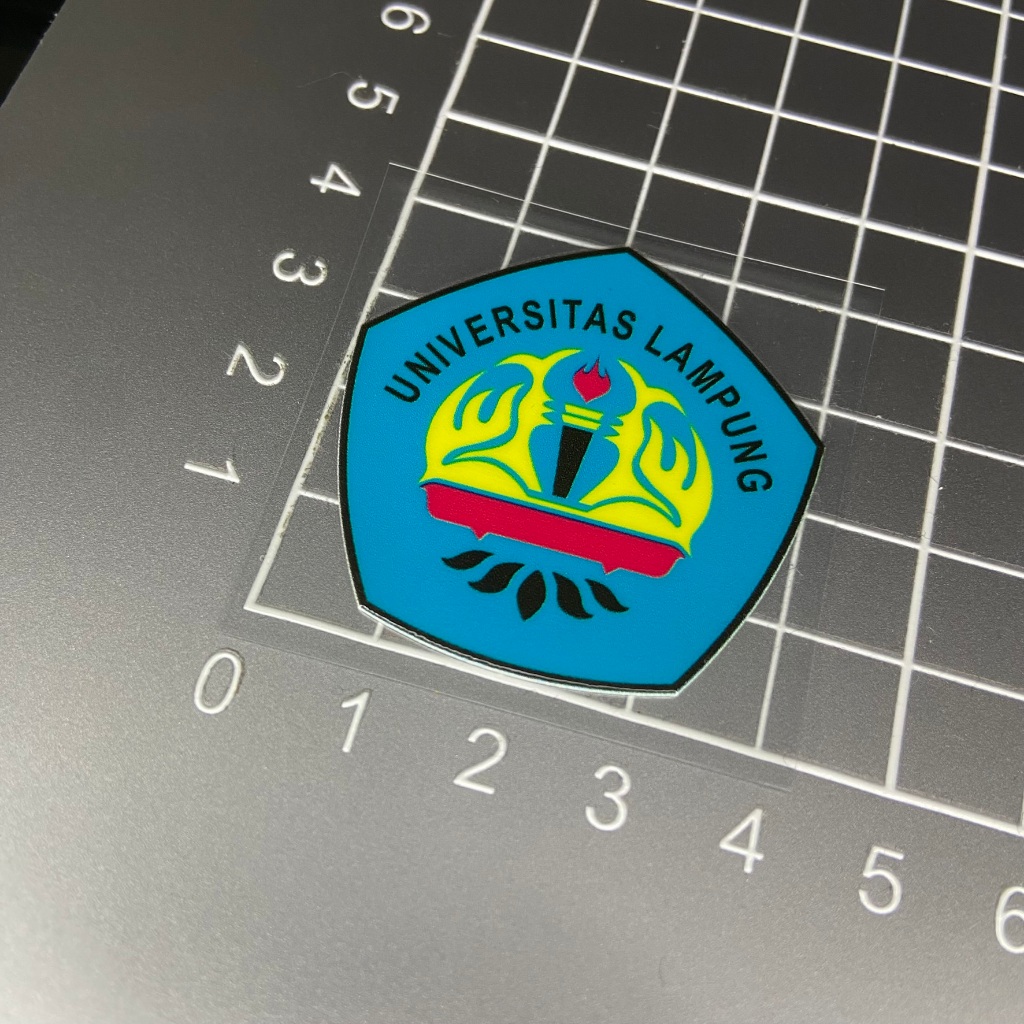 Sticker UV DTF – Universitas Unlam Lampung | Ukuran 4 x 4 cm | Ready Stock | Anti Air