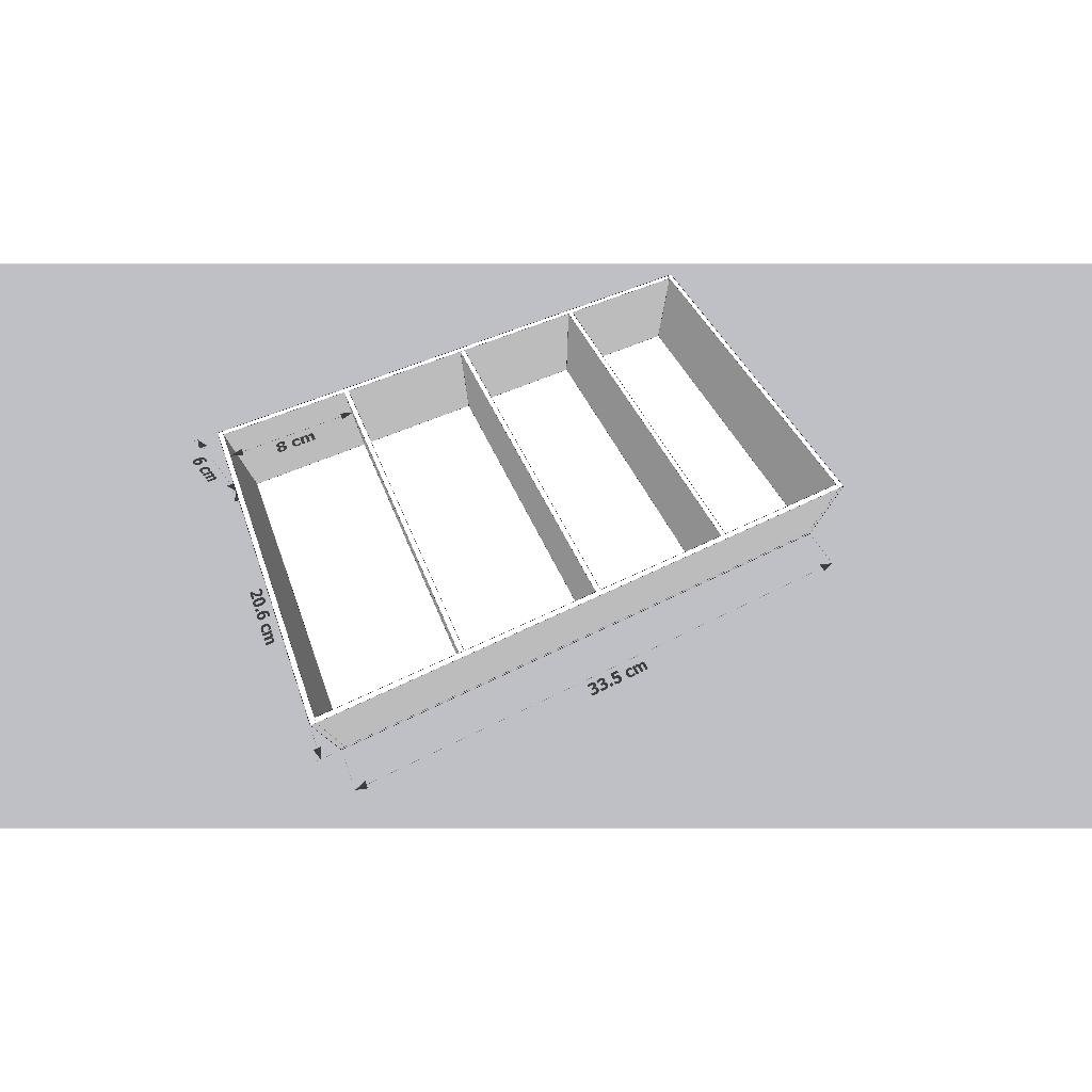 Custom Display Kotak Sekat Akrilik 3mm Putih