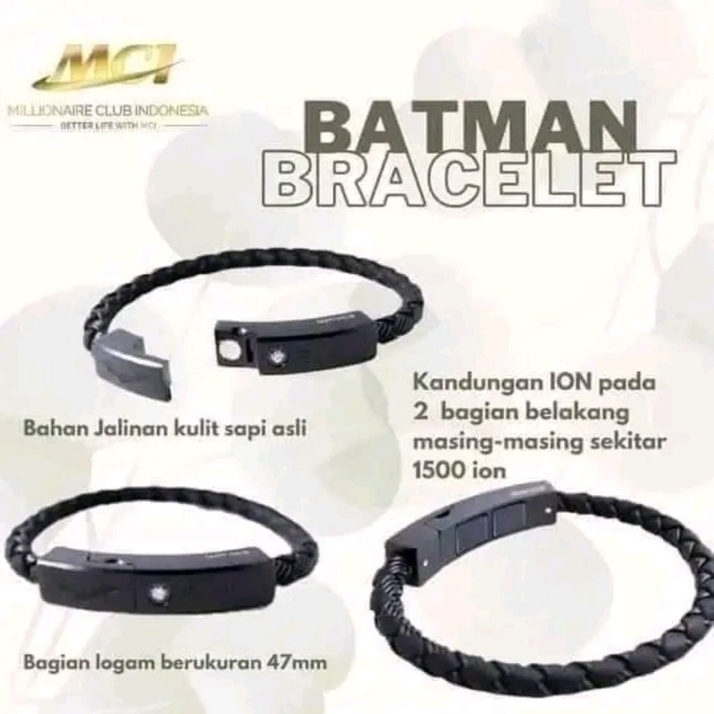 Gelang Kesehatan MCI (Bracelet Batman MCI)