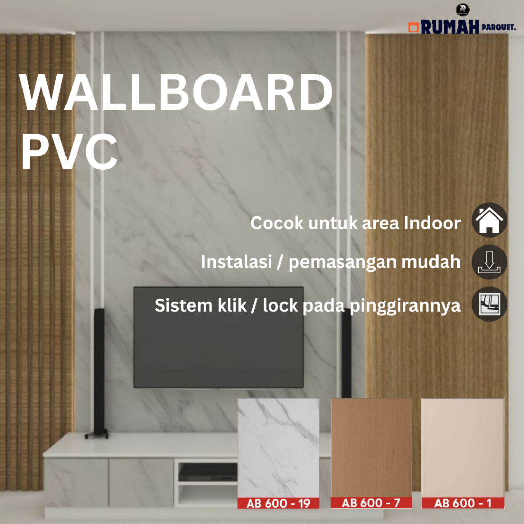 Wallboard Dinding | Wallboard PVC | Papan Panel Dinding | Dekorasi Dinding Wallboard