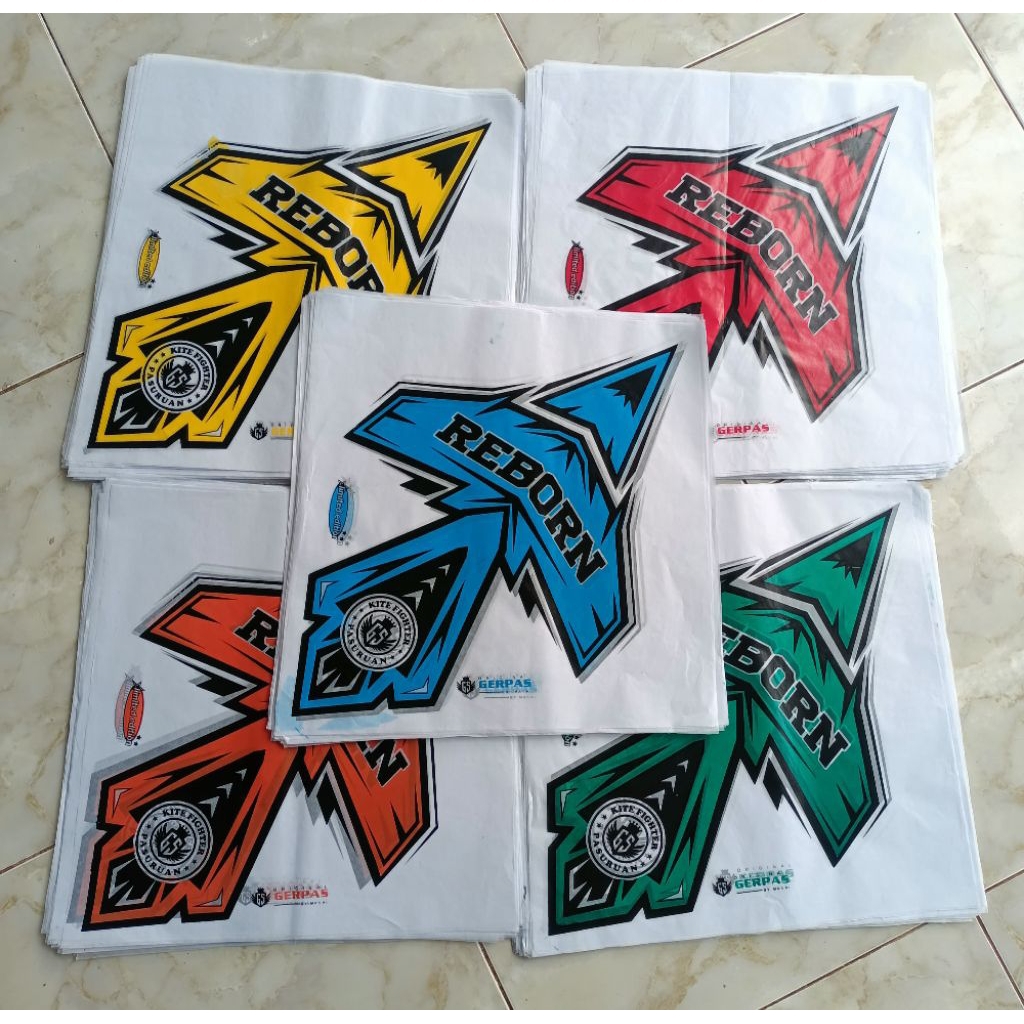 kertas layangan 2 warna, kertas sukhoi lilitan 2 warna