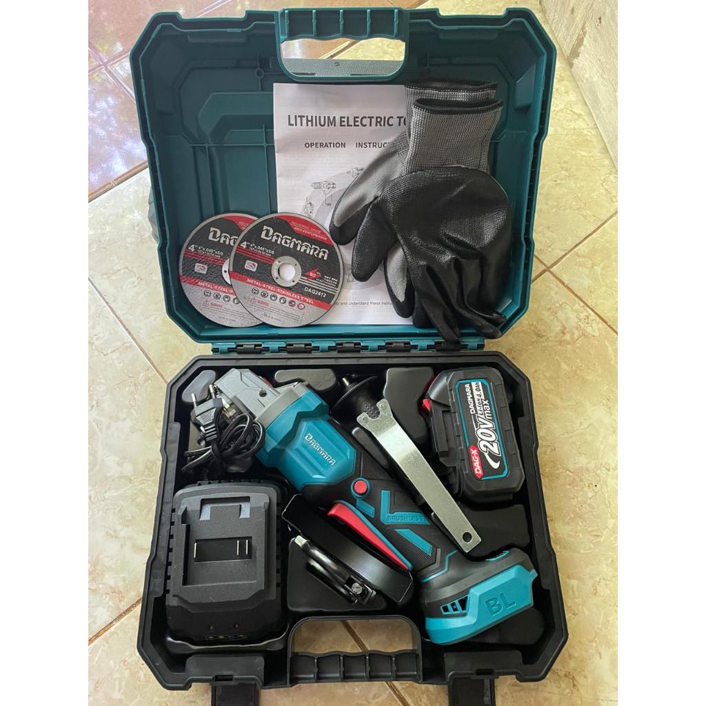 Dagmara 100mm Cordless Angle Grinder Brushless Grinder Cutting Machine Grinding Machine Battery MAKI