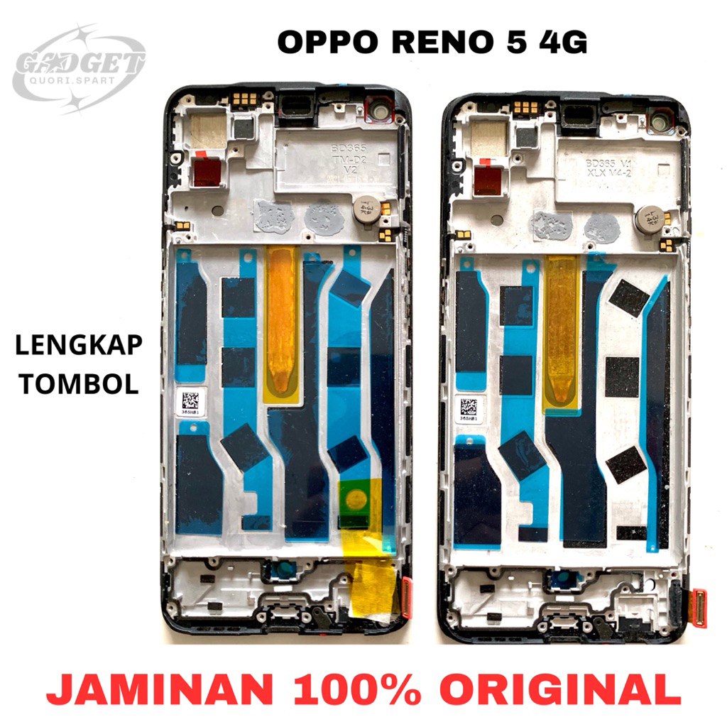 FRAME PAPAN LCD OPPO RENO 4 5G LENGKAP TOMBOL ORIGINAL ASLI COPOTAN