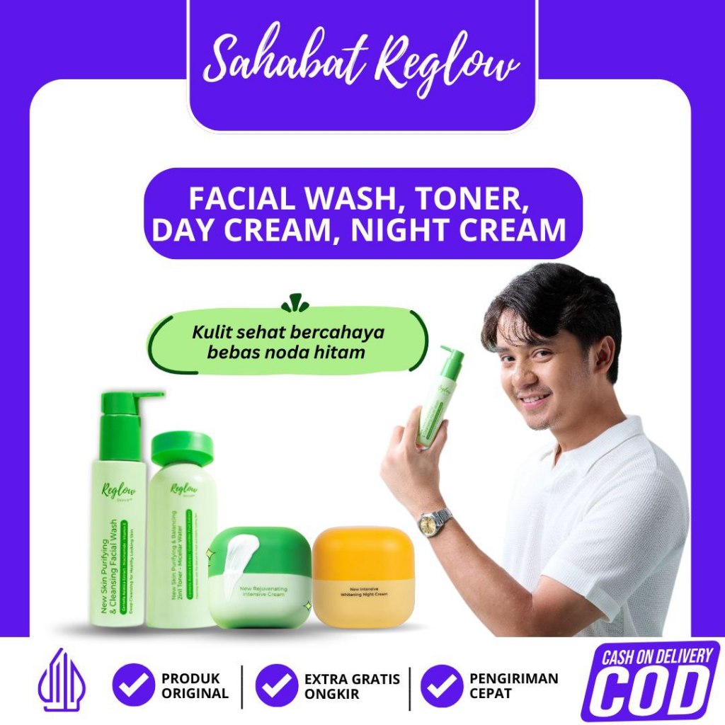 Reglow Skincare dr. Shindy Original Paket Basic Night Cream Aman Bumil Busui Untuk Flek Hitam, Kusam