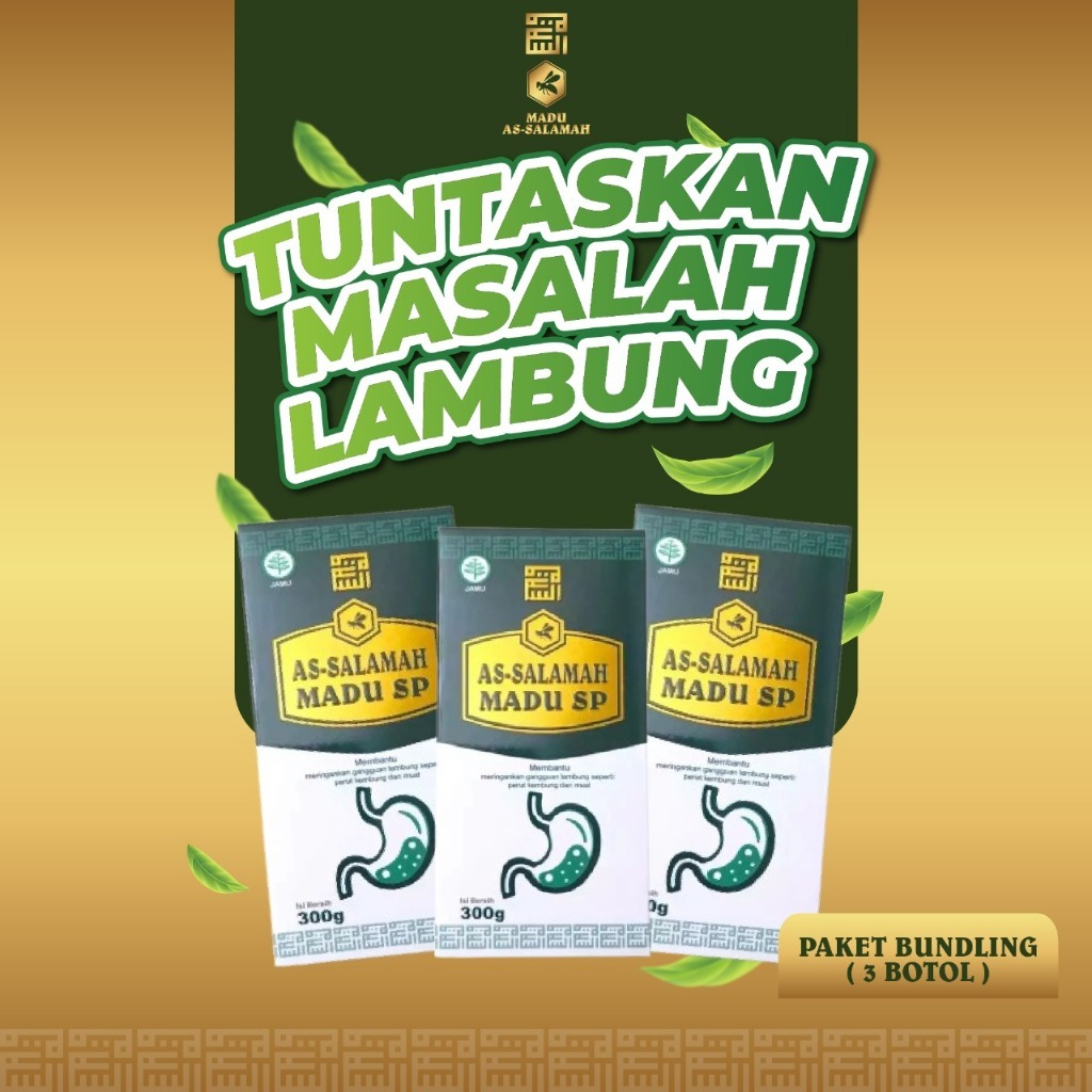Madu SP Spesial Pencernaan As Salamah 350gr - Herbal Maag Asam Lambung dan Gangguan Pencernaan