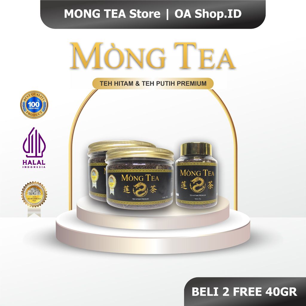 Teh Hitam Mong Tea - Teh Hitam & Putih Mong Tea Long Tea Beli 2 100gr Free 40gr Original Produk
