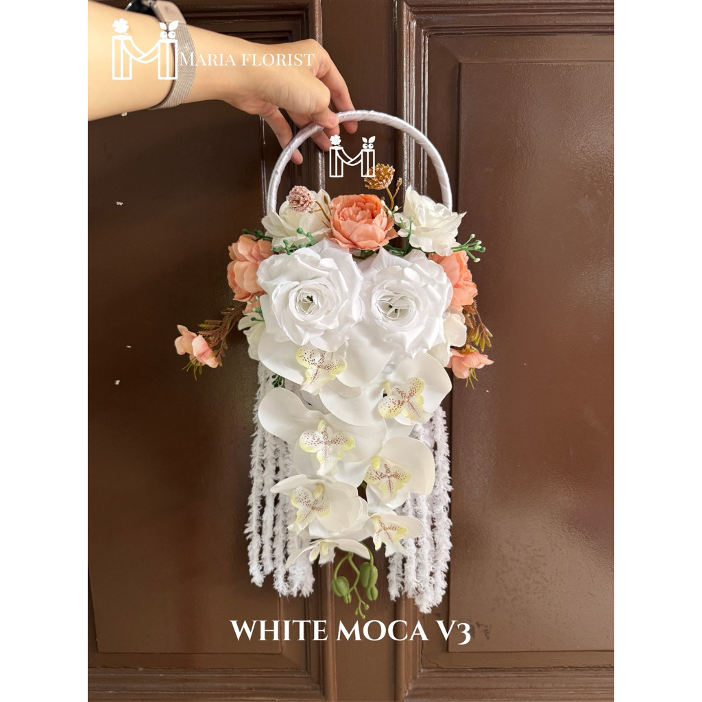 Flower Hoop Wedding Handbouquet Juntai - Buket Bunga Pernikahan Flower Hoop - Buket Pengantin Anggre