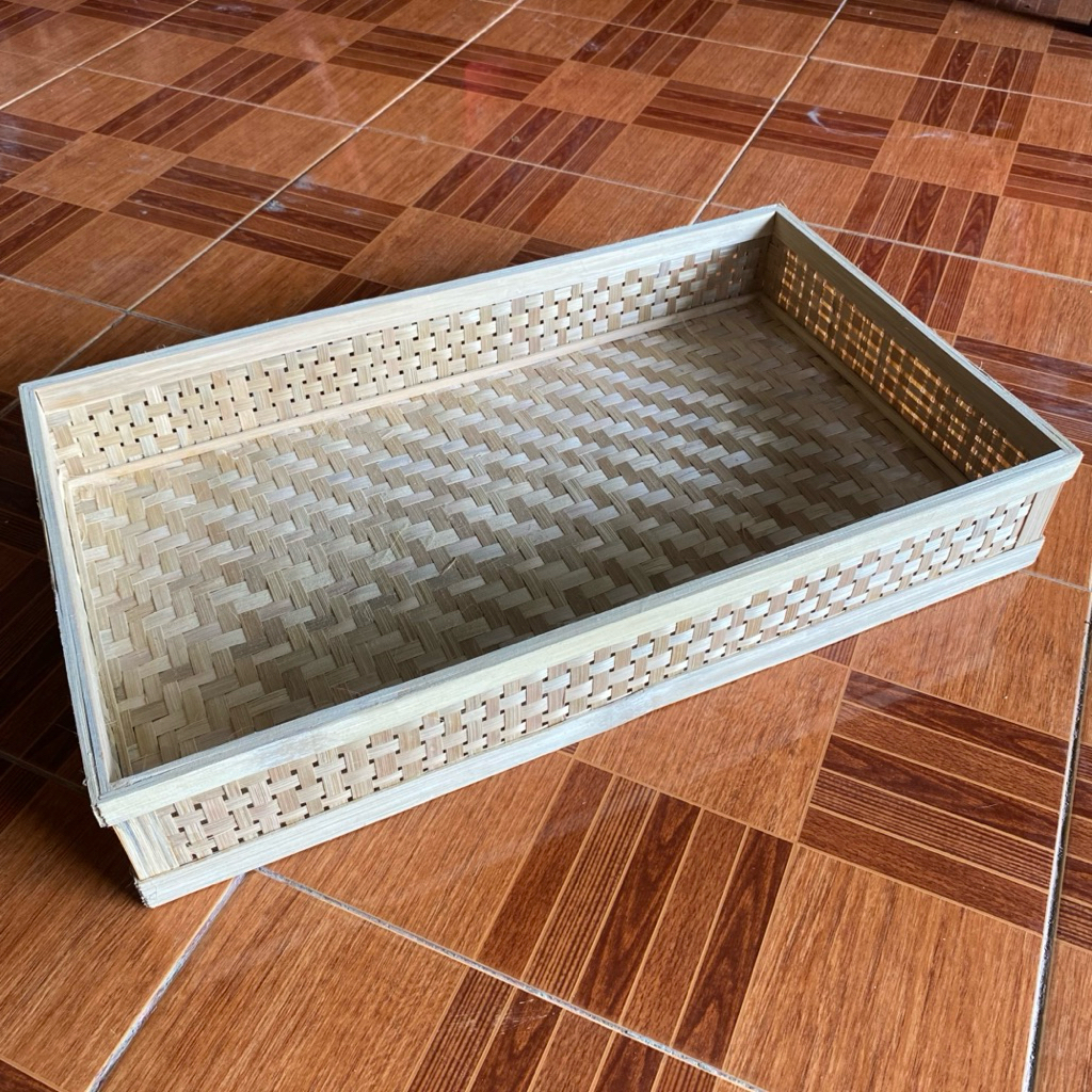 Tampah Bambu/Box Bambu Kotak Wadah Tumpeng/ Hamper Kotak Besar/Box Bambu Multifungsi/Tempat Makanan 