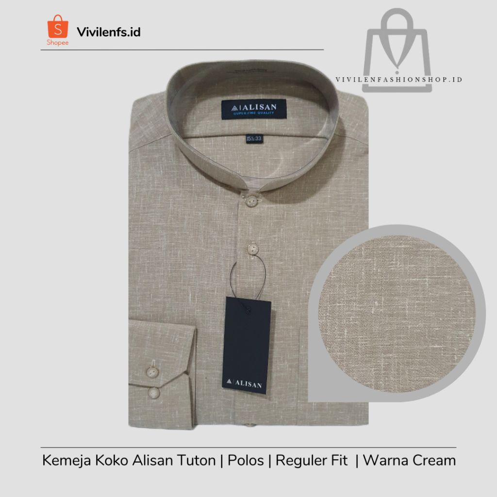 Alisan Koko | Kemeja koko Alisan 100% Original | Alisan Kerah Sanghai Lengan Panjang