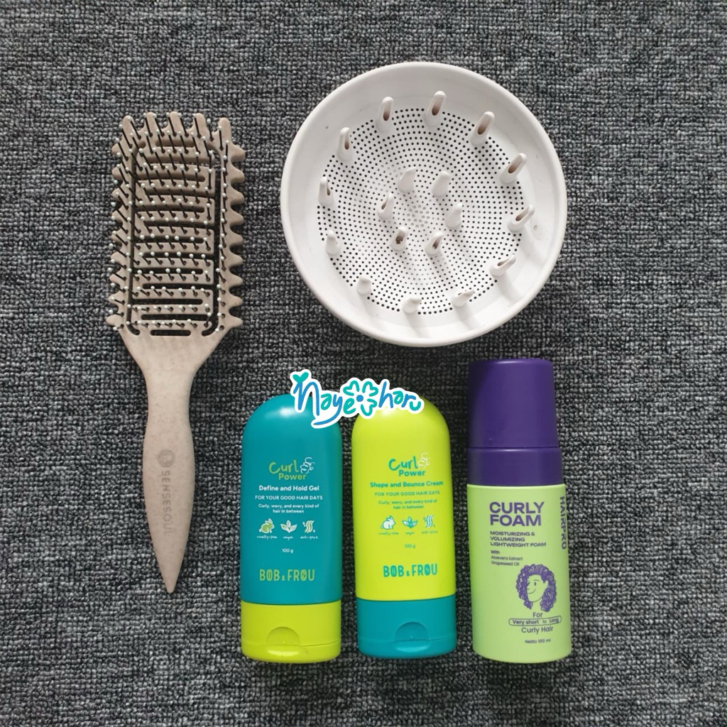 [Preloved] Sensesoul curl brush / bob & frou air style primer curl cream hairpro curly foam / zachs 
