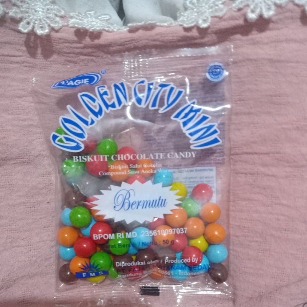 Golden City Mini Permen Biskuit Coklat