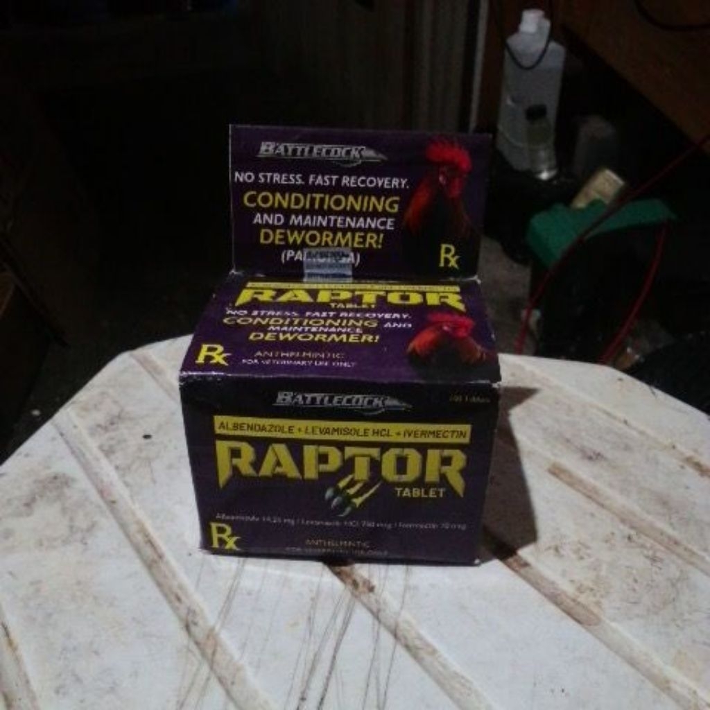 Raptor obat cacing ayam 1box